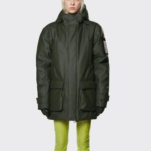 RAINS GLACIAL PARKA GREEN
